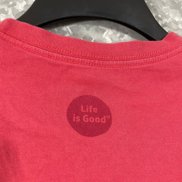 Life is Good Men's Red Short Sleeve Crusher Tee - Size XL - Gorpcore Classic Fit - Picture 7 of 8